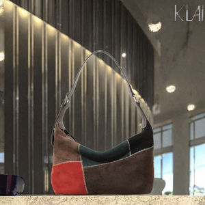 Bolso de Hombro de Cuero Genuino para Mujer, con Cierre de Cremallera, Diseño Multicolor, Pequeño, Verano, Moda - Product Image 3