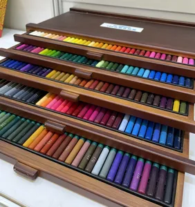 Benutzer definierte Zeichnung Wachs Gold Malerei Öl Buntstift 12 24 36 48 72 120 360 500 Farbset Pack Bleistift für Erwachsene