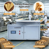 Machine automatique commerciale multifonction pour la production de cornets de gaufres pour les magasins de crème glacée