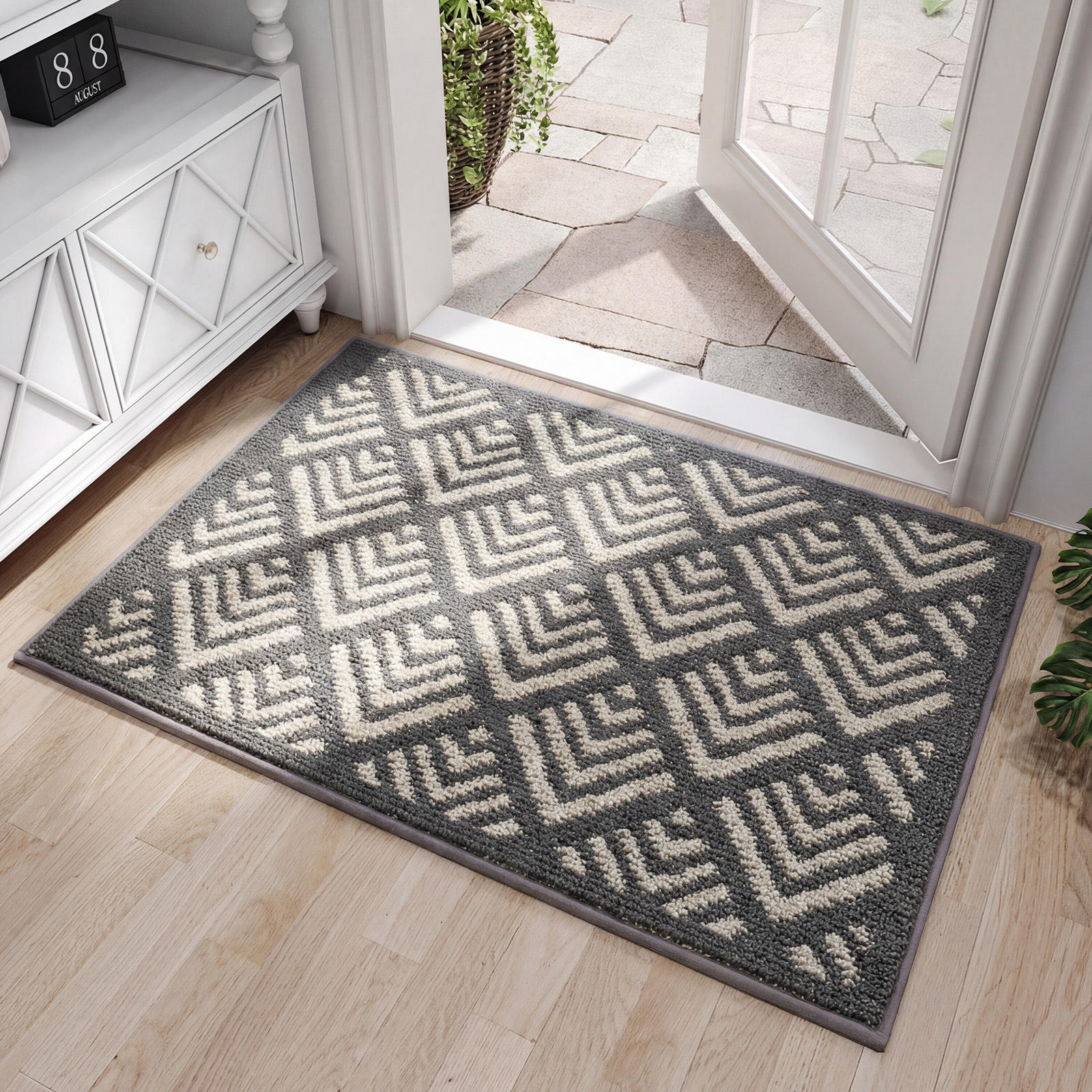 Boucles hautes et basses - gris superposé