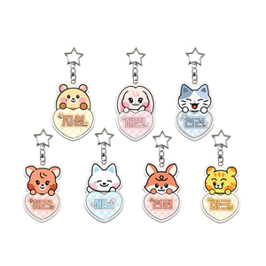 Spot New Wholesale Customized Color High Quality Fashion Trend Cartoon Acrylic PVC UV Printing Star Name Brand Key Chain Bag - Product Image 1