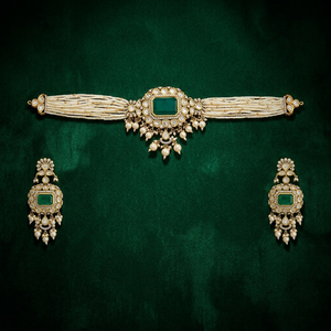 Kundan Chokers Necklace 149233 Zinc Alloy Multi-color Elegant <b>Wedding</b> <b>Accessory</b> - Product Image 3