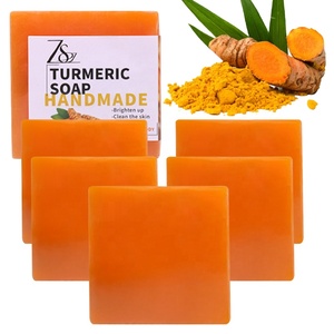 סבון טבעי 100% לכיטוב עור הפנים והגוף, לטיפול באקנה, סבון כורכום בעבודת יד, מותג פרטי, סיטונאי - Product Image 3