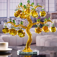 Sculpture de pomme en cristal coloré de style vintage, décoration de luxe pour la maison, objet de collection, figurine, emballage cadeau