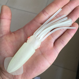 Auf Lager Leuchtende weiche Tintenfisch-Angel köder für Jigs Mischfarbe Großwild fischen Leuchtende Tintenfisch röcke Künstlicher Jigging-Köder - Product Image 3