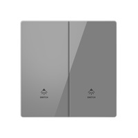 Interrupteurs et prises en verre coloré KLASS, or gris, grand panneau, design ultra fin, type 86, blanc noir, 220V, interrupteur intelligent IP20