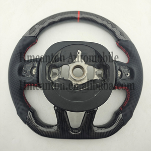 สินค้าใหม่สุดฮอตพวงมาลัยหนังเจาะรูพร้อมคาร์บอนไฟเบอร์สำหรับรถยนต์ Dodge Challenger SRT - Product Image 6