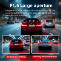 Caméra embarquée 4G compatible, DVR 2 canaux, écran LCD 3,0 pouces, double objectif 2K, boîte noire de voiture F1.8 pour la prévention des accidents et de la fraude nocturnes