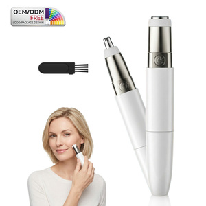 Tondeuse électrique double tête pour poils du <span class=keywords><strong>nez</strong></span>, rasoir de soin du visage 2-en-1, mini-tondeuse portable pour poils du visage en voyage - Product Image 1