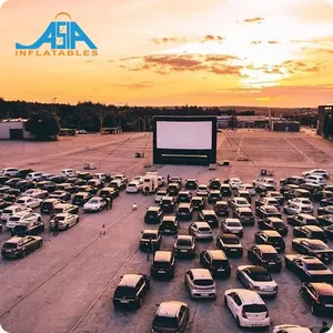 Pantalla de <span class=keywords><strong>película</strong></span> de agua flotante para piscina, inflable al aire libre - Product Image 1