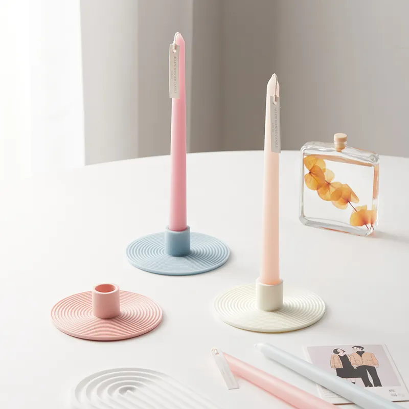 Wieder verwendbarer Silikon kerzenhalter für Home Wedding Table Deco Candlestick Candle Stand Ins Style Gläser