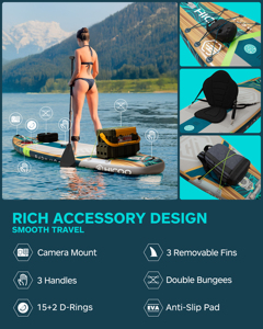 Planche à pagaie <span class=keywords><strong>gonflable</strong></span> de sup surf sur l'océan personnalisée en gros planche à pagaie de course en bois de <span class=keywords><strong>11</strong></span> <span class=keywords><strong>pieds</strong></span> - Product Image 4