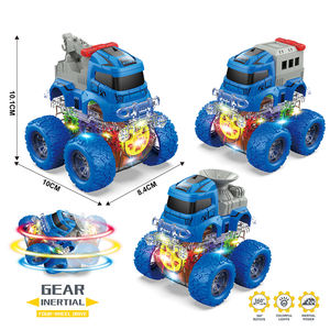 الأكثر مبيعًا شاحنة إطفاء بلاستيكية مزدوجة بالقصور الذاتي سيارة شرطة سيارة عسكرية للبناء الهندسي مركبة لعبة - Product Image 4