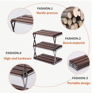 Estante de Almacenamiento de Madera Personalizado al por Mayor, Estante de Exhibición de Múltiples Niveles, Organizador de Escritorio, Estante de Almacenamiento para Camping - Product Image 3