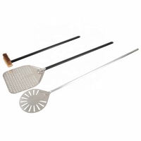 Edelstahl 9 Zoll Runde Pizza-Wendeschaufel Perforiert Drehbare Pizzaschaufel Rot-Goldener Griff Pizza-Schaufel Zubehör-Set