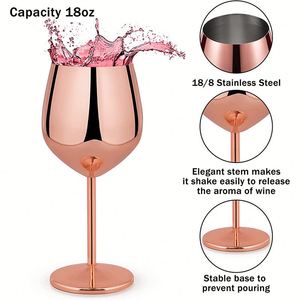 450ML Modern Design Gold Stainless Steel <b>Wine</b> Glass with Red Stem Hotel Use Colored Red <b>Wine</b> <b>Goblet</b> Custom Logo Red <b>Wine</b> Glass - Product Image 3
