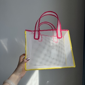 Kit de tricot et crochet DIY en toile plastique <span class=keywords><strong>pour</strong></span> sac à main perlé personnalisé, portable et durable, <span class=keywords><strong>pour</strong></span> débutants - Product Image 2