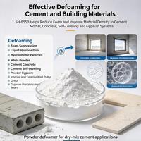 Défoamer en poudre avec particules hydrophobes et hydrocarbures liquides pour ciment, mortier, béton, plâtre autolissant, mastic, calfeutrage