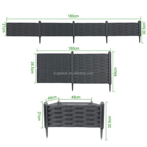 Borde de Césped Plegable Ecológico de Ratán y Plástico, Sin Necesidad de Excavación, Doble Uso, Impermeable, Fácil de Montar - Product Image 2