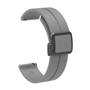 Coolyep vente en gros 20mm 22mm pliant carré boucle magnétique bracelet de montre en Silicone souple Compatible pour Samsung/<span class=keywords><strong>Huawei</strong></span>/Amazfit - Product Image 4