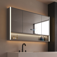 Armoire à miroir de salle de bain moderne personnalisée Miroir rectangulaire Feng Shui pliable et pliable, autoportant et intelligent