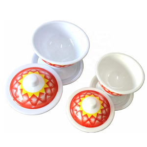 <span class=keywords><strong>Sucrier</strong></span> en plastique imprimé, bol et pot à bonbons au miel en mélamine avec couvercle et socle - Product Image 4