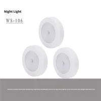 6LED Capteur Armoire Escaliers PIR Infrarouge Mouvement LED Ampoules Auto on et Off Placard Batterie Puissance pour La Maison Mur Lampe Veilleuse