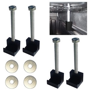 Kit de Abrazaderas en J para Montaje de Caja de Herramientas General Car, Juego de 2 o 4 Piezas, Negro y Plata, para Accesorios de Control de Carga de Camionetas Pickup - Product Image 5