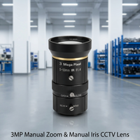 Objectif CCTV à monture CS 5-50 mm varifocal 3MP à iris manuel, zoom optique 10x, grande ouverture F1.4 pour caméra de sécurité