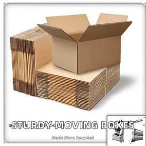 Wholesale Corrugated Board Logistics Grocery Semi-large Small-sized Stiffened Thickened Recycled <b>Materials</b> Moving <b>Packing</b> Boxes - Product Image 2