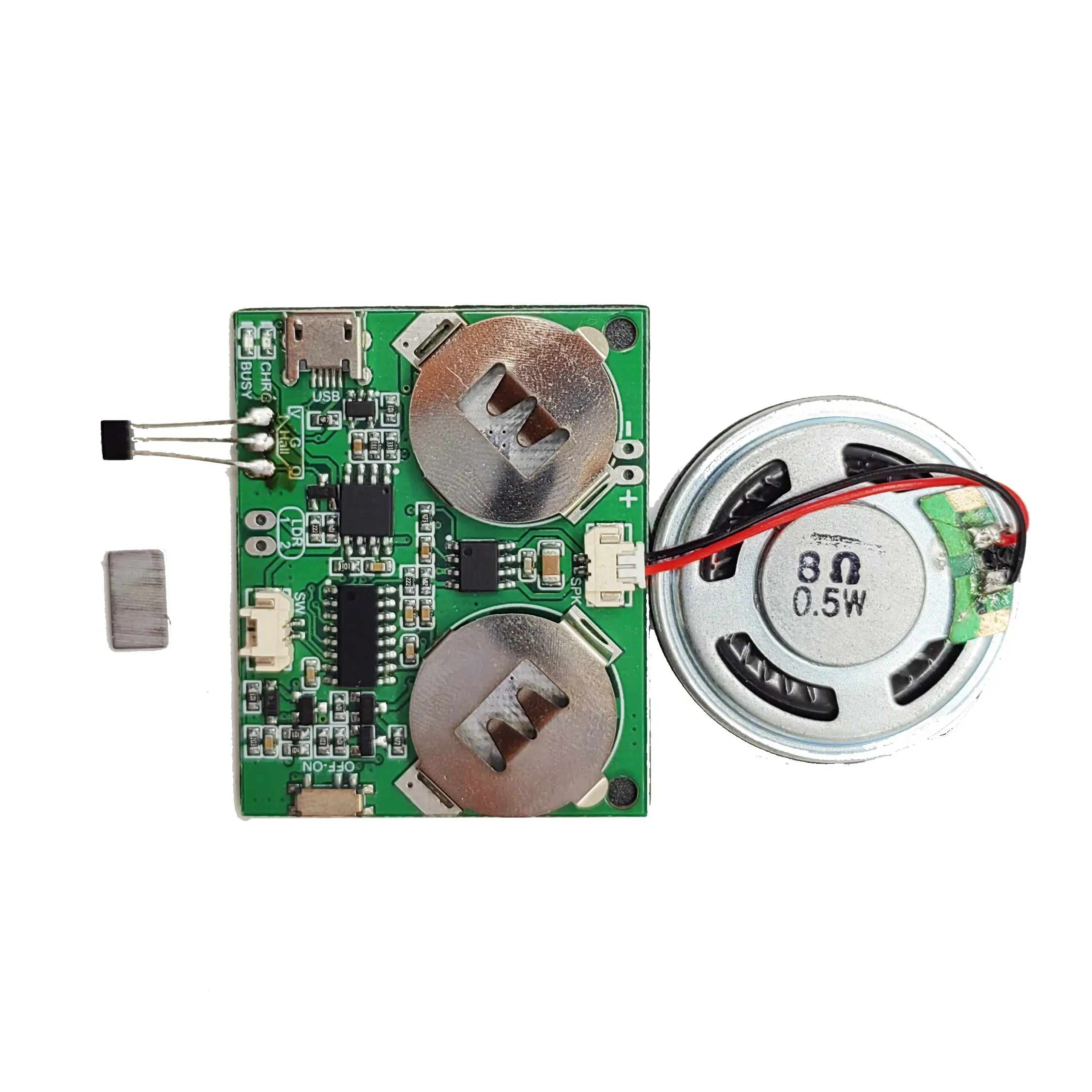 Neues F & E-Magnet-aktiviertes beschreibbares Sound modul 8M Kapazität Micro-USB-Zelle für DIY-Audio-Musik-Gruß karte und Box
