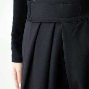 Costume en mousseline noire transfrontalier pour femme, pantalon à jambes larges, élégant, coupe régulière, asymétrique, avec franges, longueur cheville, version étroite, pour l'hiver - Product Image 4