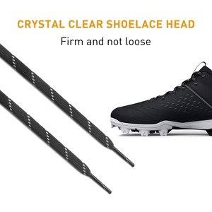 เชือกรองเท้าโพลีเอสเตอร์แบน6มม. แบบกำหนดเองพร้อมเสน่ห์รองเท้าซอฟต์บอลแม่เหล็กยืดหยุ่นไม่ผูกสะท้อนแสง - Product Image 2