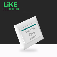 Botón de Salida para Control de Acceso Tipo 86, Montaje Superficial o Empotrado, Interruptor de Reinicio Automático, Panel de Alimentación Eléctrico LiKE