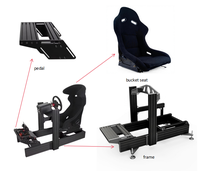 Cockpit de simulation de course en aluminium OEM, noir, ensemble complet pour simulateur de jeu de course