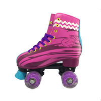 Patins à roulettes quad à roues lumineuses LED en PU, fourniture d'usine, Patines Soy Luna 4 roues