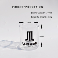 Ensemble cadeau de coupe-bougie en verre de qualité supérieure en gros |   Base épaisse vert émeraude avec couvercle noir |   Vases d'aromathérapie en gros avec logo personnalisé