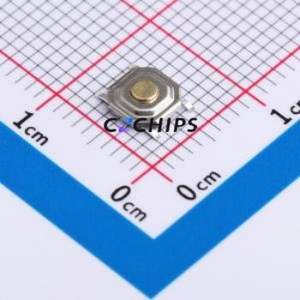 HX TS5215A 250gf Tactile Switch SMD-4P,5.2x5.2mm Switch Single Pole Single Throw Round Button 2.5N Vertical Mount - Product Image 1