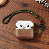 Nouvelle arrivée étuis antichoc en bois pour AirPods housse de protection de luxe pour écouteurs Charge sans fil étui pour écouteurs pour Pro1 2 3