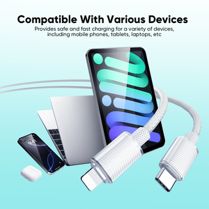 Câble <span class=keywords><strong>de</strong></span> charge rapide VIDVIE PD30W Type-C vers Lightning pour iPhone, câble <span class=keywords><strong>de</strong></span> données USB tressé <span class=keywords><strong>de</strong></span> 1,2 m pour iPhone/<span class=keywords><strong>iPad</strong></span>/Macbook - Product Image 6