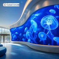 Écran LED flexible CANBEST FL P0.9 P1.2 P1.5 P1.8 P2.5, écran LED de forme spéciale pour la publicité d'entrée de salon professionnel