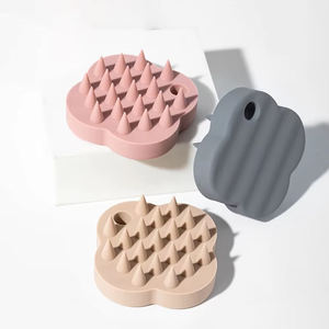 高品質で可愛い猫の爪型の柔らかいシリコン製のもつれ解消ヘアブラシ、頭皮マッサージスクラバー、シャンプーケア用クッション付き - Product Image 6