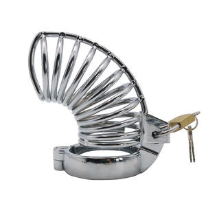 กรงไก่โลหะเข็มขัดพรหมจรรย์ชายล็อคอวัยวะเพศชายล็อคดิลโด้ของเล่นทางเพศสำหรับผู้ชายเกย์ - Product Image 4