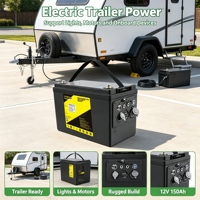 Baterai Lithium Lifepo4 Siklus Dalam 12V 150Ah Dengan Tali Pegangan untuk Sistem Pasokan Daya Tenaga Surya Rumah Tangga dan Kapal Pesiar