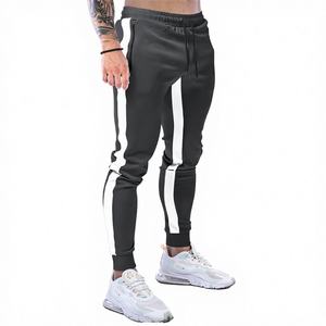 Pantalon de jogging décontracté pour homme, épais, taille haute élastique, pour la course en extérieur, avec coutures et doublure, poches - Product Image 2