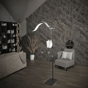 Osum Lampe LED demi-lune moderne en aluminium à commande tactile, 90 CRI, 3200-5600K, dimmable, avec support de téléphone, tension universelle, pour la beauté - Product Image 3