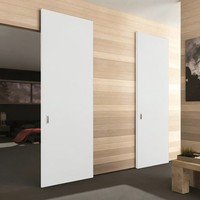Porte coulissante invisible en bois massif de style européen moderne pour chambre à coucher, ignifuge, de haute qualité