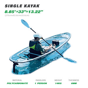 เรือคายัค PC /pe พร้อมก้น<span class=keywords><strong>ใส</strong></span><span class=keywords><strong>น้ำ</strong></span>หนักเบาเป็นมิตรต่อสิ่งแวดล้อมสำหรับการท่องเที่ยวทาง<span class=keywords><strong>ทะเล</strong></span>แม่น้ำ - Product Image 2