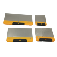 4pcs large métal grattoir mastic grattoir spatule de peinture avec deux-couleur poignée en caoutchouc