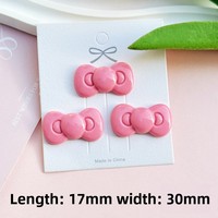 Mini dijes de acrílico con forma de lazo, accesorios de resina de dibujos animados Kawaii para manualidades, pegamento cremoso, fundas para teléfono, pinzas para el pelo, decoración para botellas de agua, de base plana